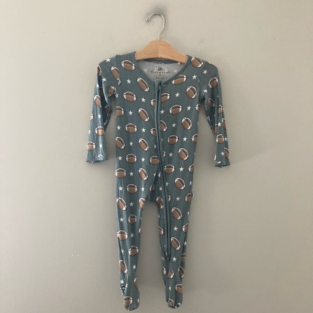 $18 ADD ON little bum bums bamboo football footie 2T Zara Bamboo Posh Peanut